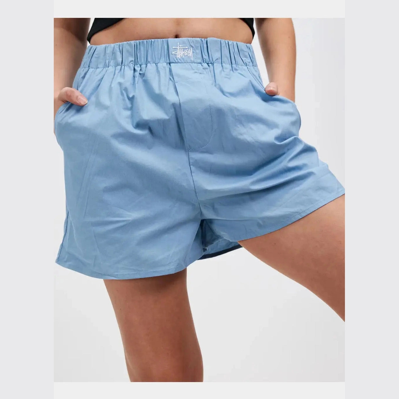STUSSY pop graffiti short - sky blue