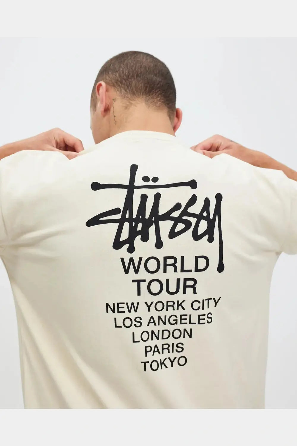 STUSSY solid world tour lcb ss tee - natural