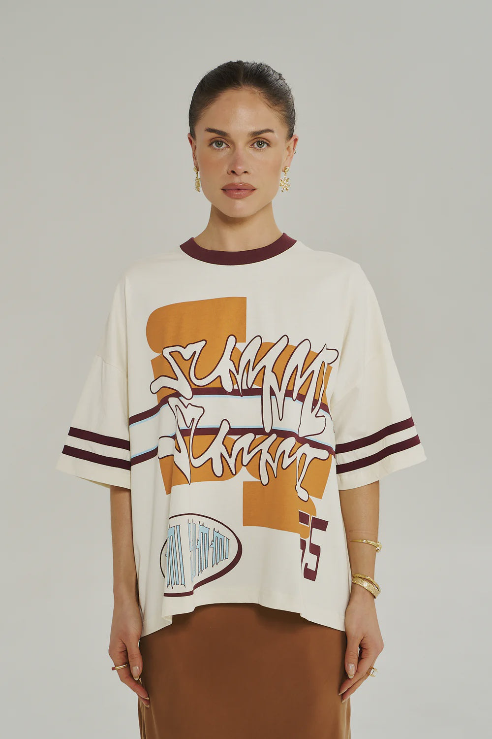 SUMMI SUMMI Bordeaux 55 tee - Vintage white