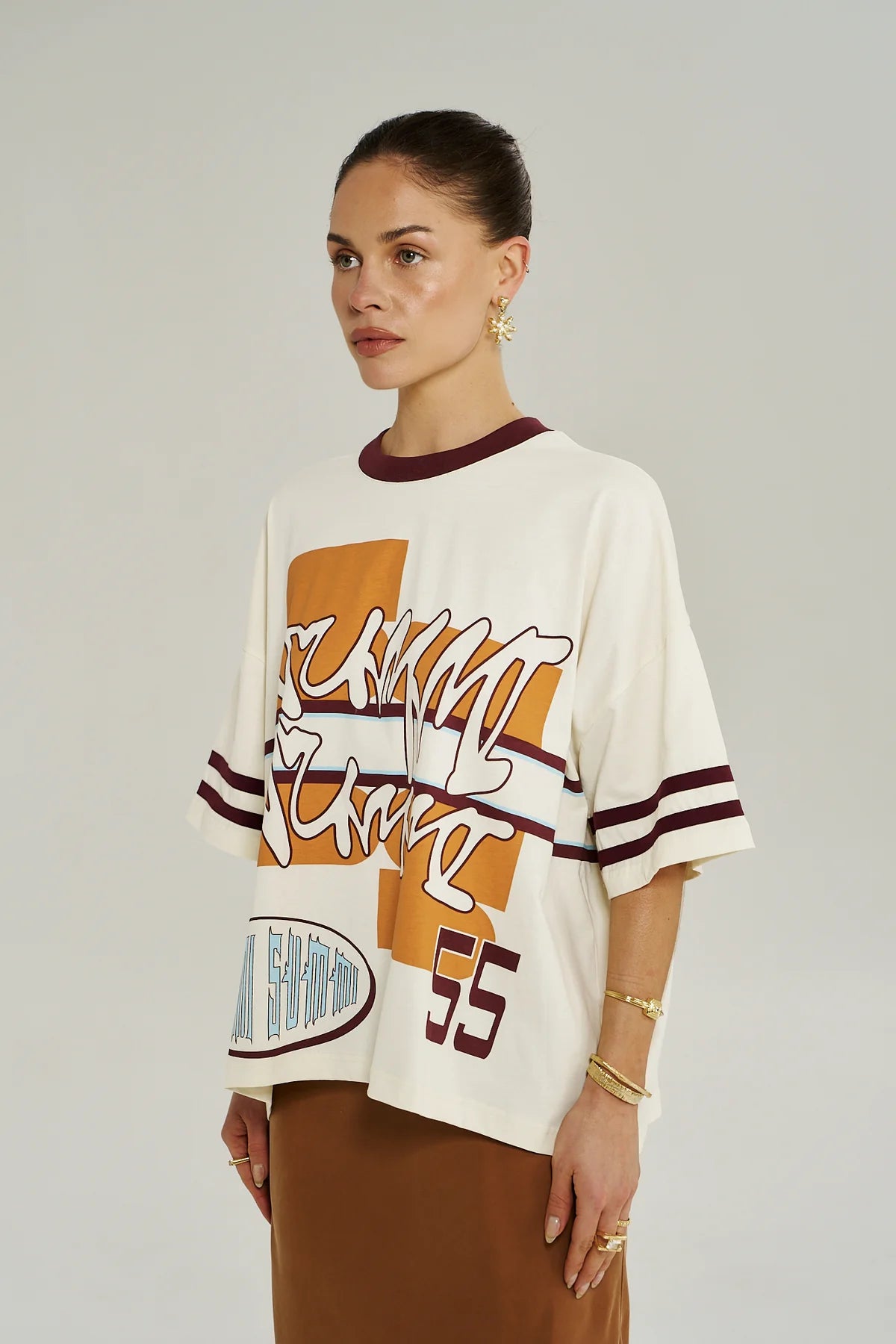 SUMMI SUMMI Bordeaux 55 tee - Vintage white