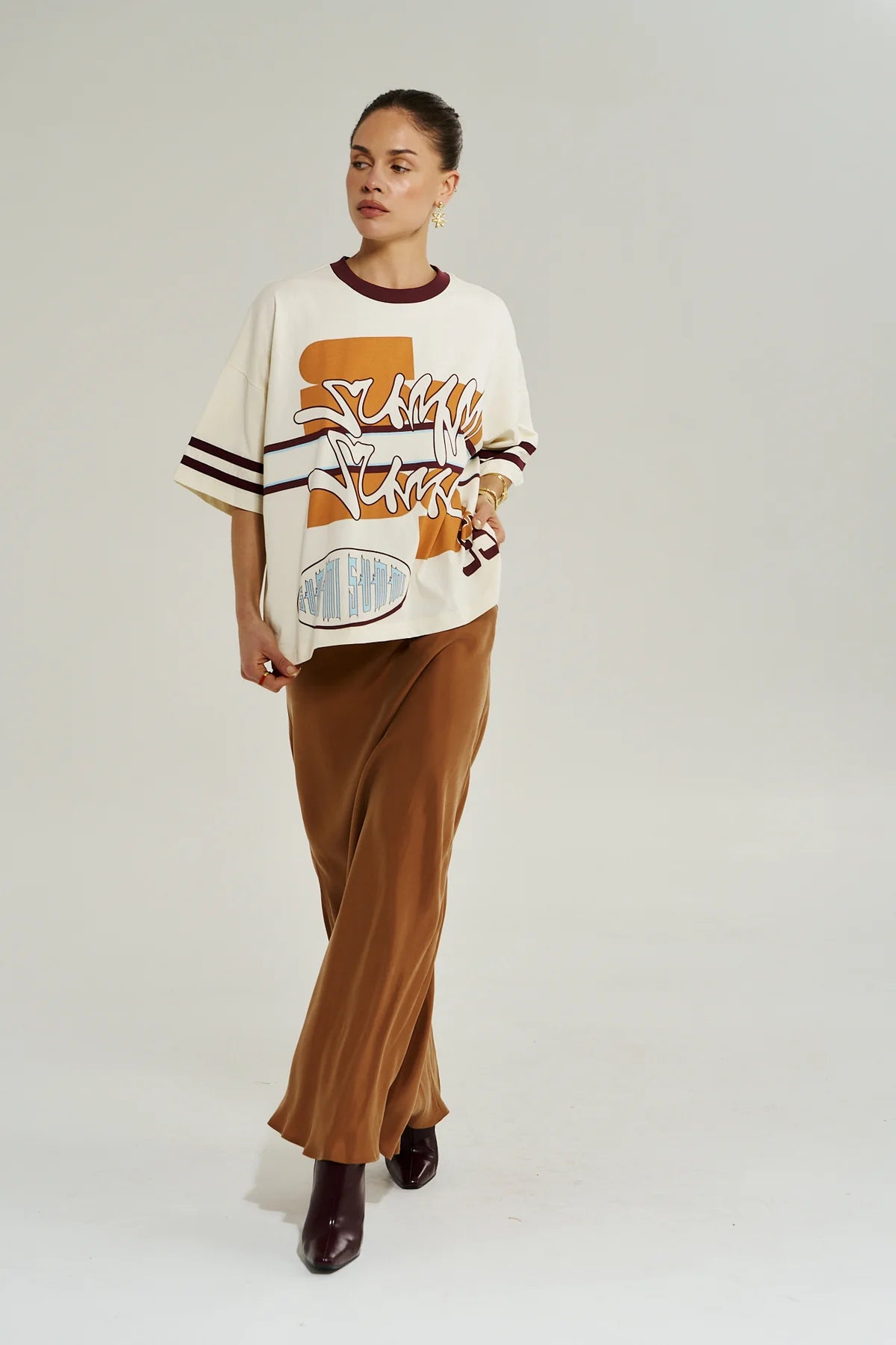 SUMMI SUMMI Bordeaux 55 tee - Vintage white