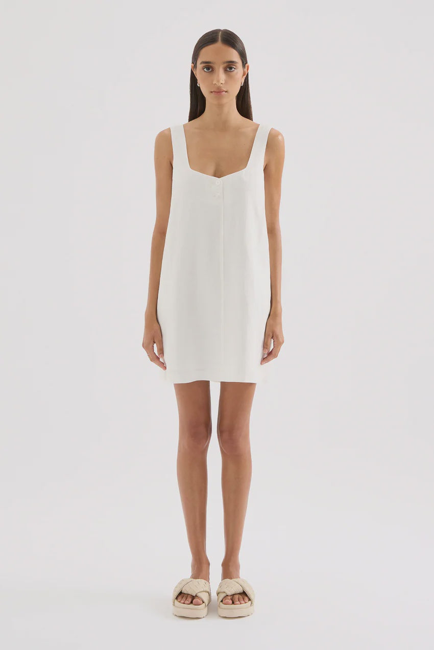 NUDE LUCY Zephyr Linen Mini Dress - White