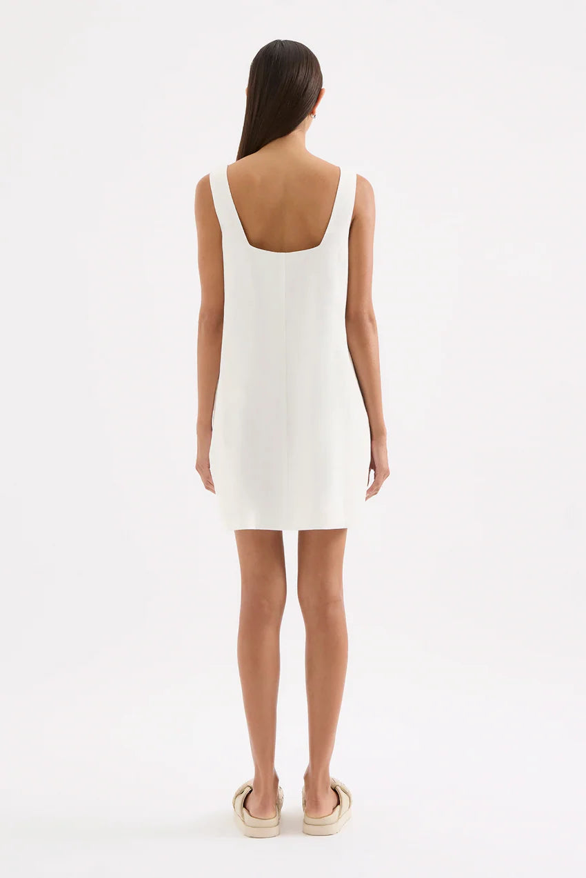 NUDE LUCY Zephyr Linen Mini Dress - White