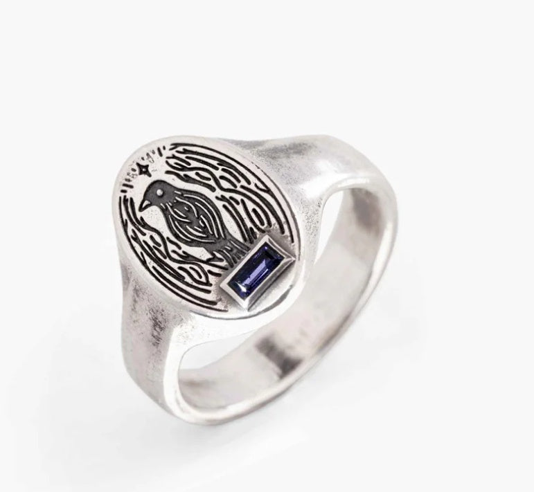 SUE THE BOY Satin Bowerbird 925 Silver/Iolite