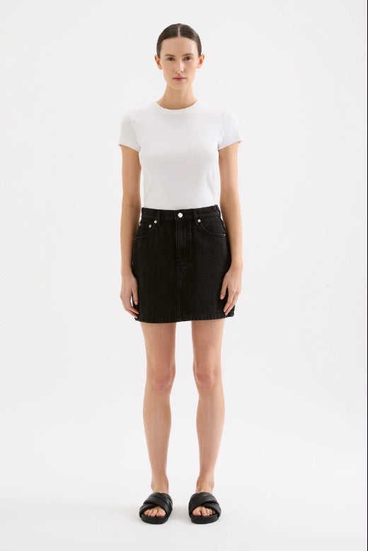 Nude Lucy Sia Denim Mini Skirt VINTAGE BLACK