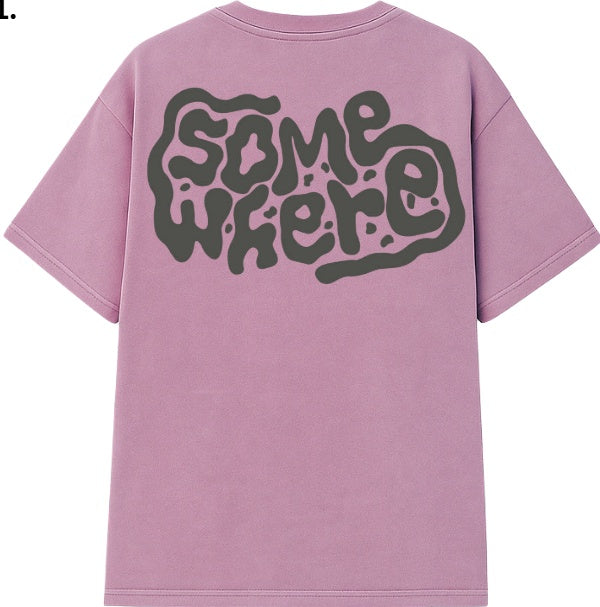 Somewhere - Ripple Tee - Washed Pink