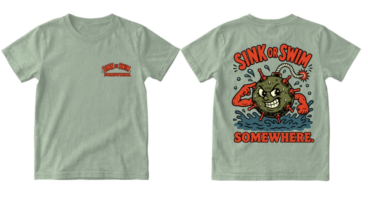 Somewhere Mini - Sink or Swim Tee - Sage