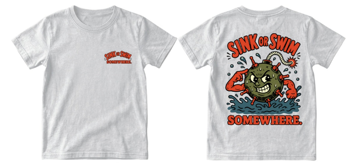 Somewhere Mini - Sink or Swim Tee - White