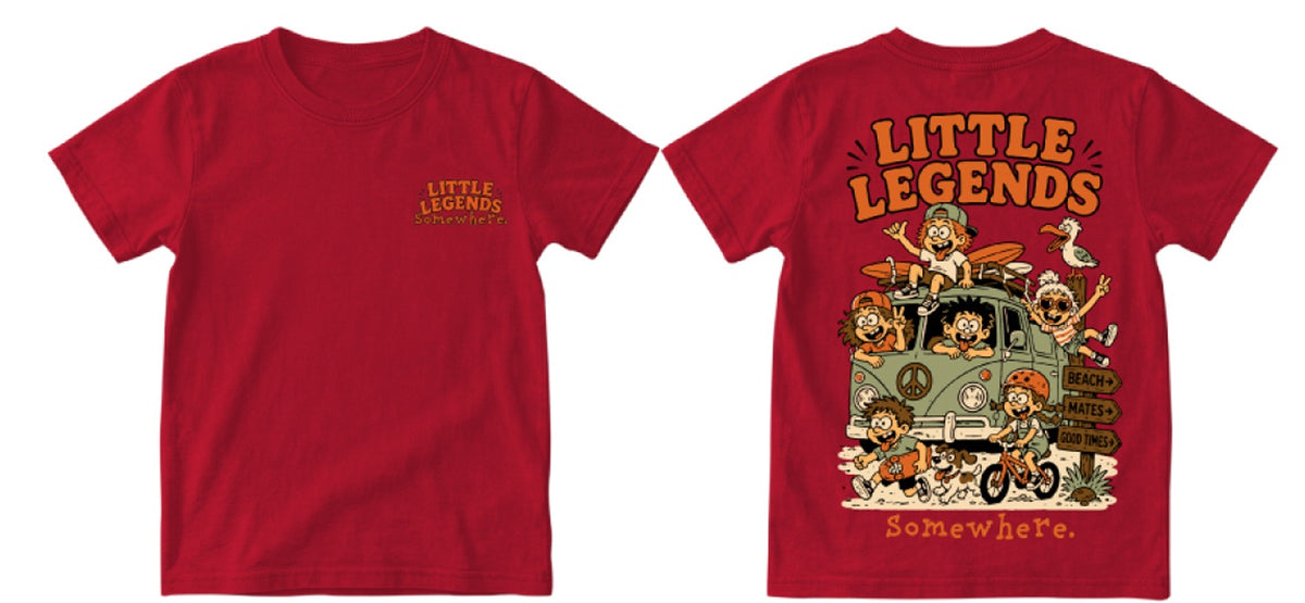 Somewhere Mini - Little Legends Tee - True Red