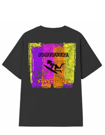 SOMEWHERE Shredders tee - Black