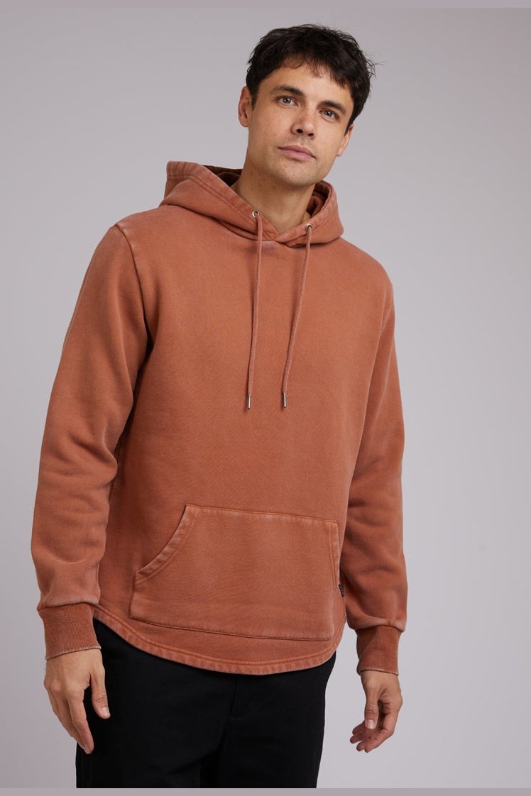 Silent Theory CURVED HEM HOODY CLAY