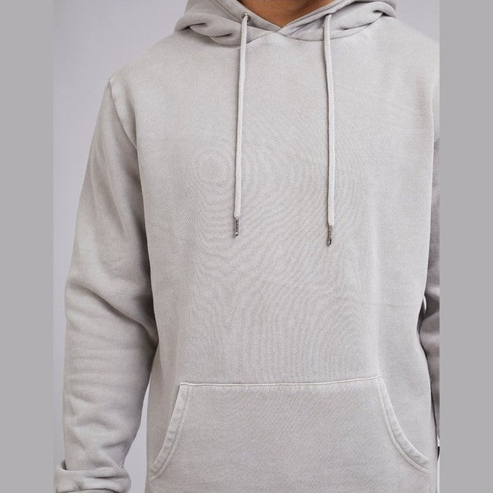 Silent theory curved hem hoody - grey marle
