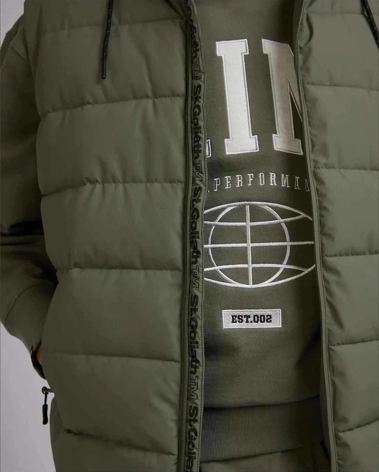 St Goliath Domain Puffer Vest - Green