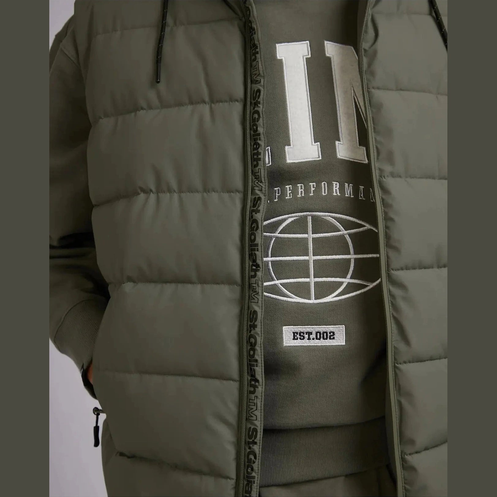 St Goliath Domain Puffer Vest - Green