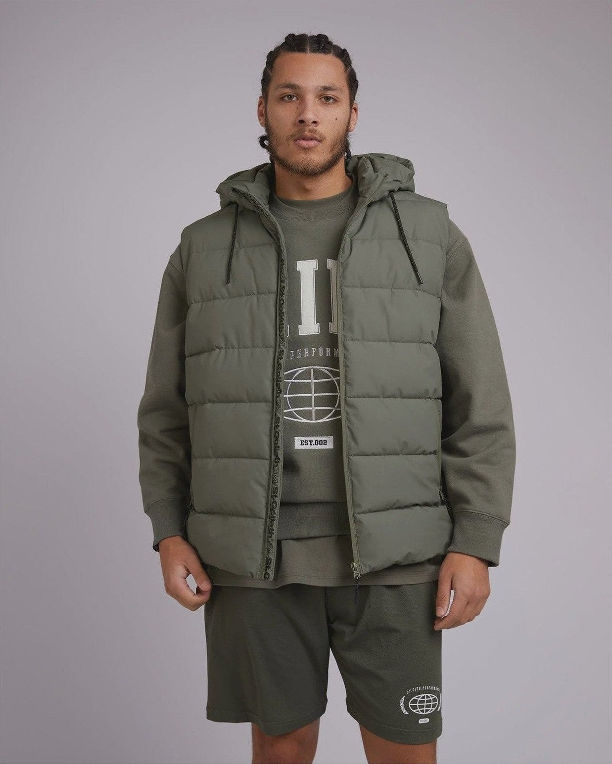 St Goliath Domain Puffer Vest - Green