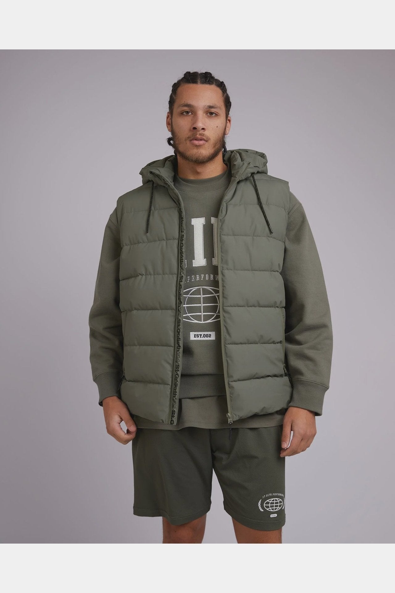 St Goliath Domain Puffer Vest - Green