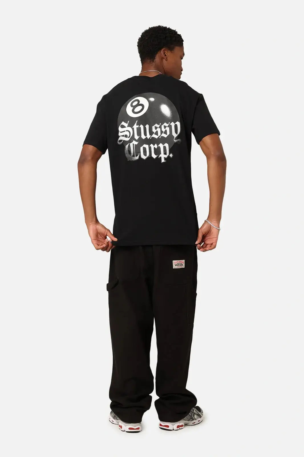 STUSSY 8 Ball Corp SS Tee - Black STUSSY 8 Ball Corp SS Tee - Black