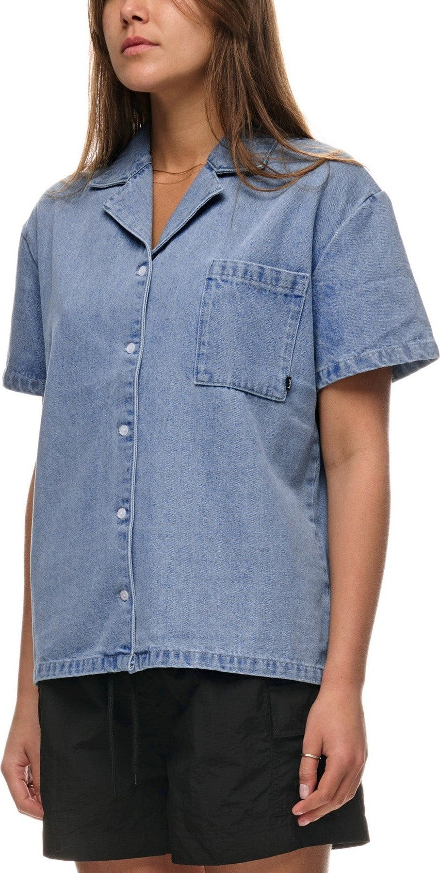 Stussy - denim os shirt mid blue
