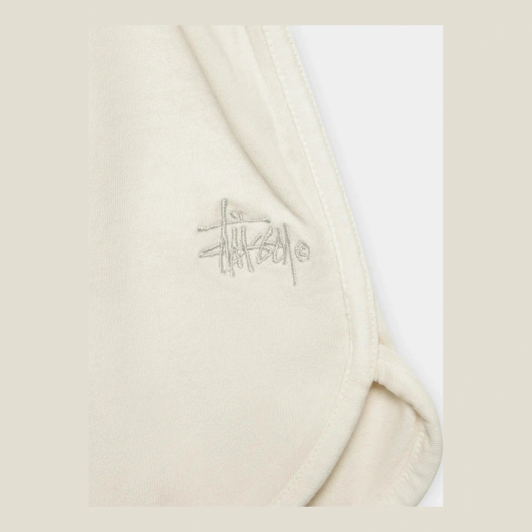 Stussy rockford rugby shorts - white sand
