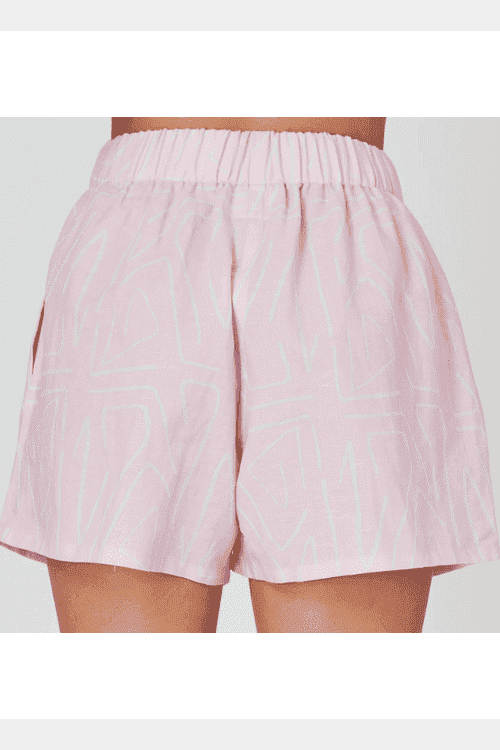 Summi Summi Linen Shorts - Mint Crayon