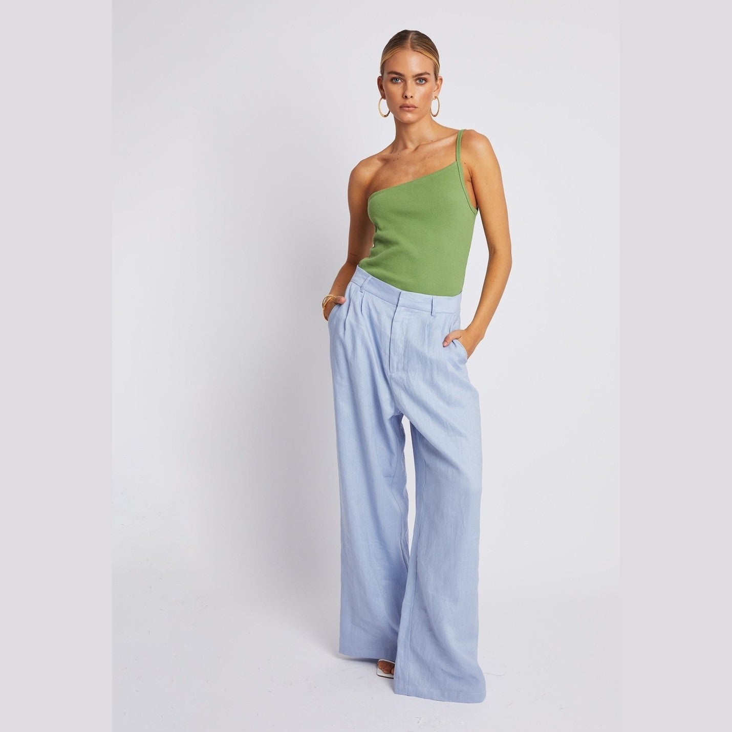 Summi summi - one shoulder bodysuit - olive