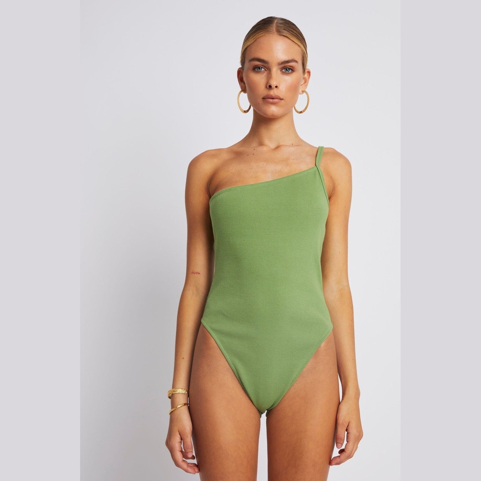 Summi summi - one shoulder bodysuit - olive