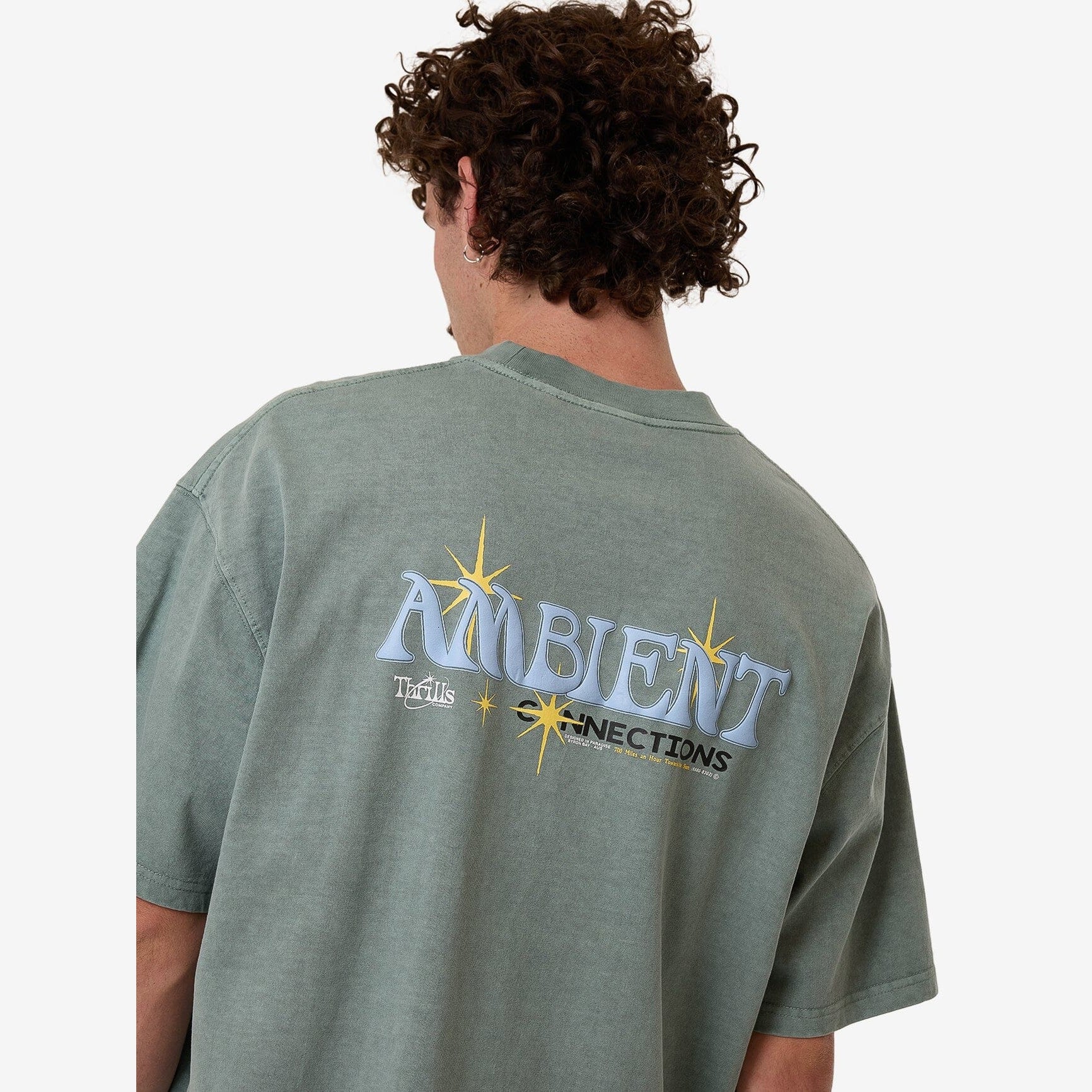 THRILLS ambient connections box fit oversize tee - chinois green