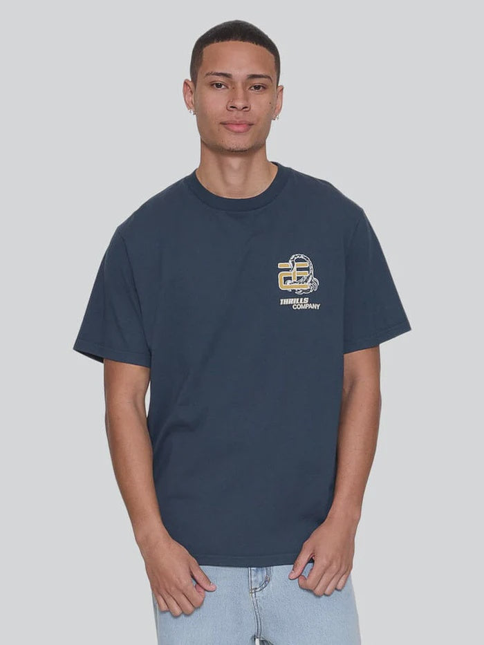 Thrills Paradise Falling Merch Fit Tee - Federal Blue