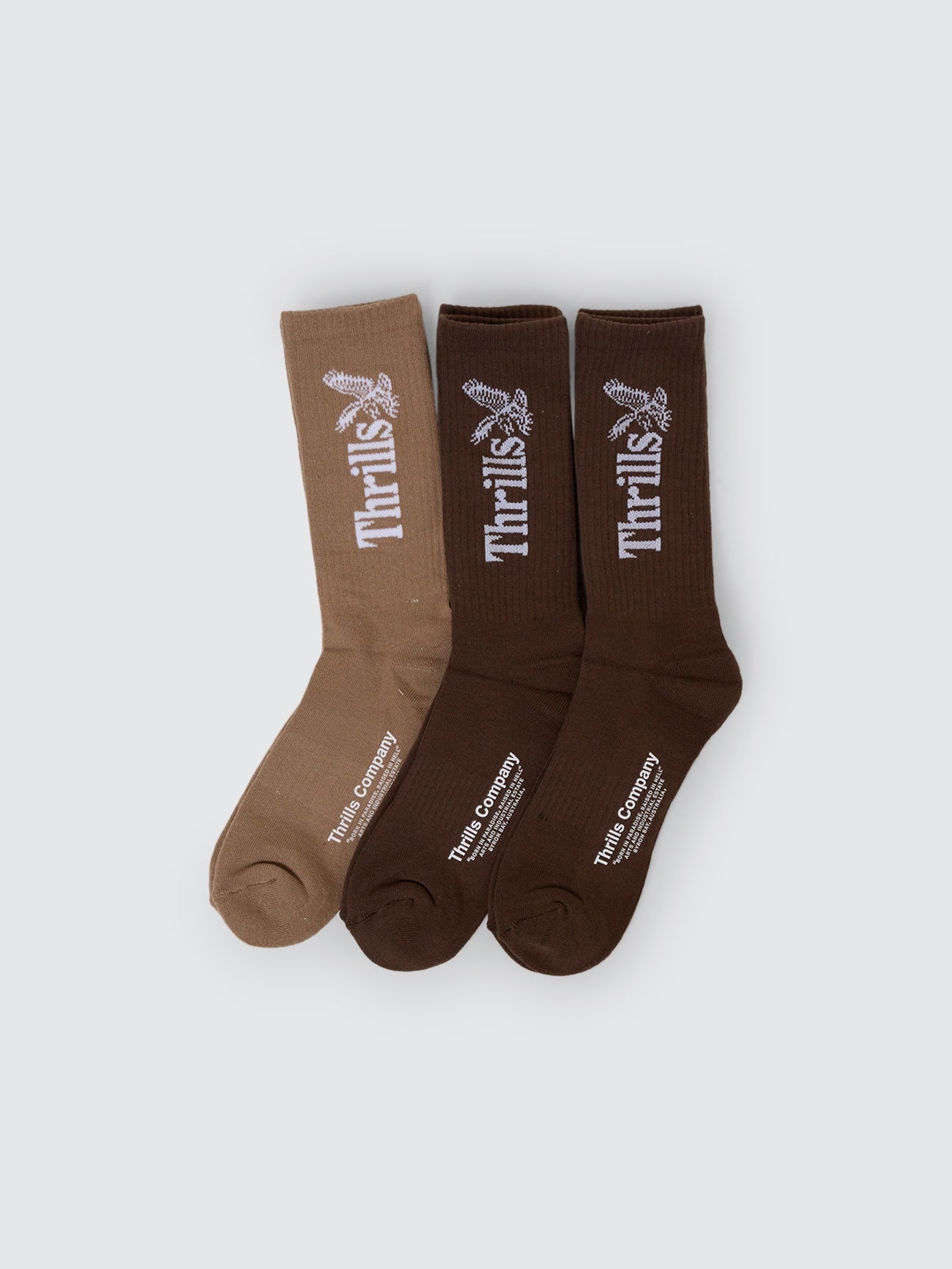 THRILLS Workwear 5 pack sock - Desert/black/silver grey