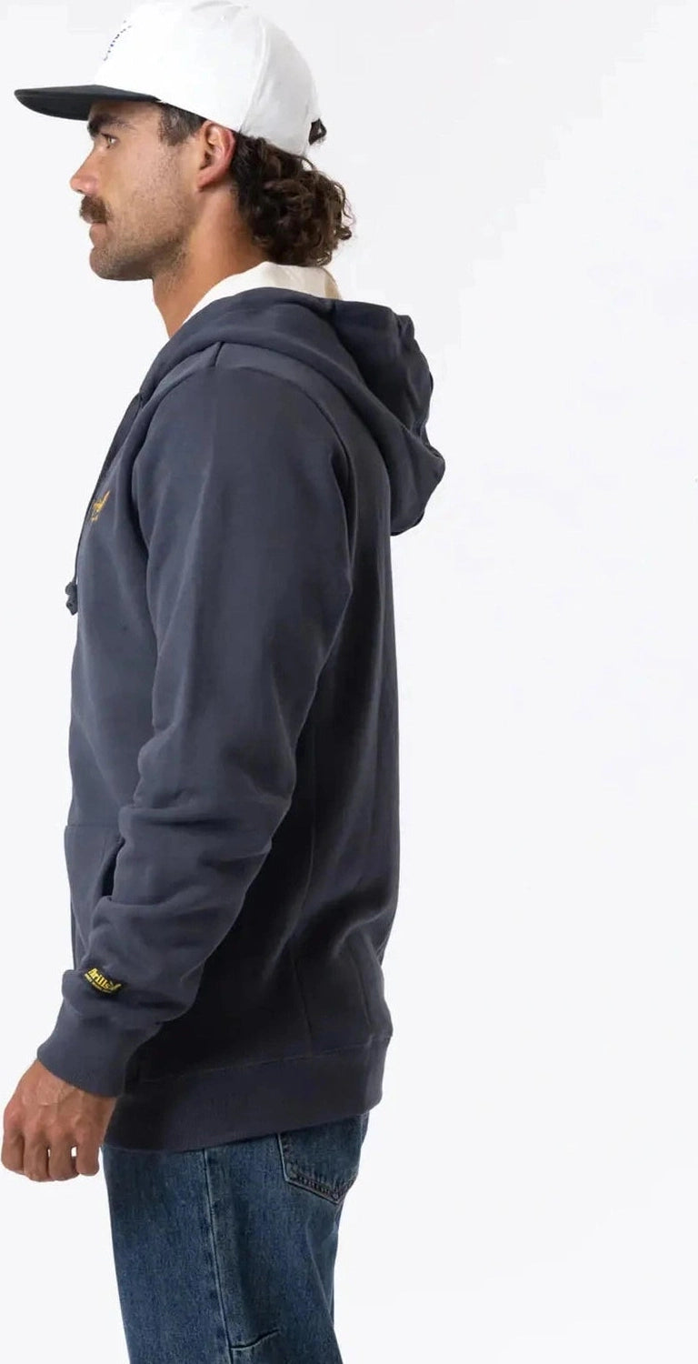 THRILLS Union zip hood - Dark charcoal