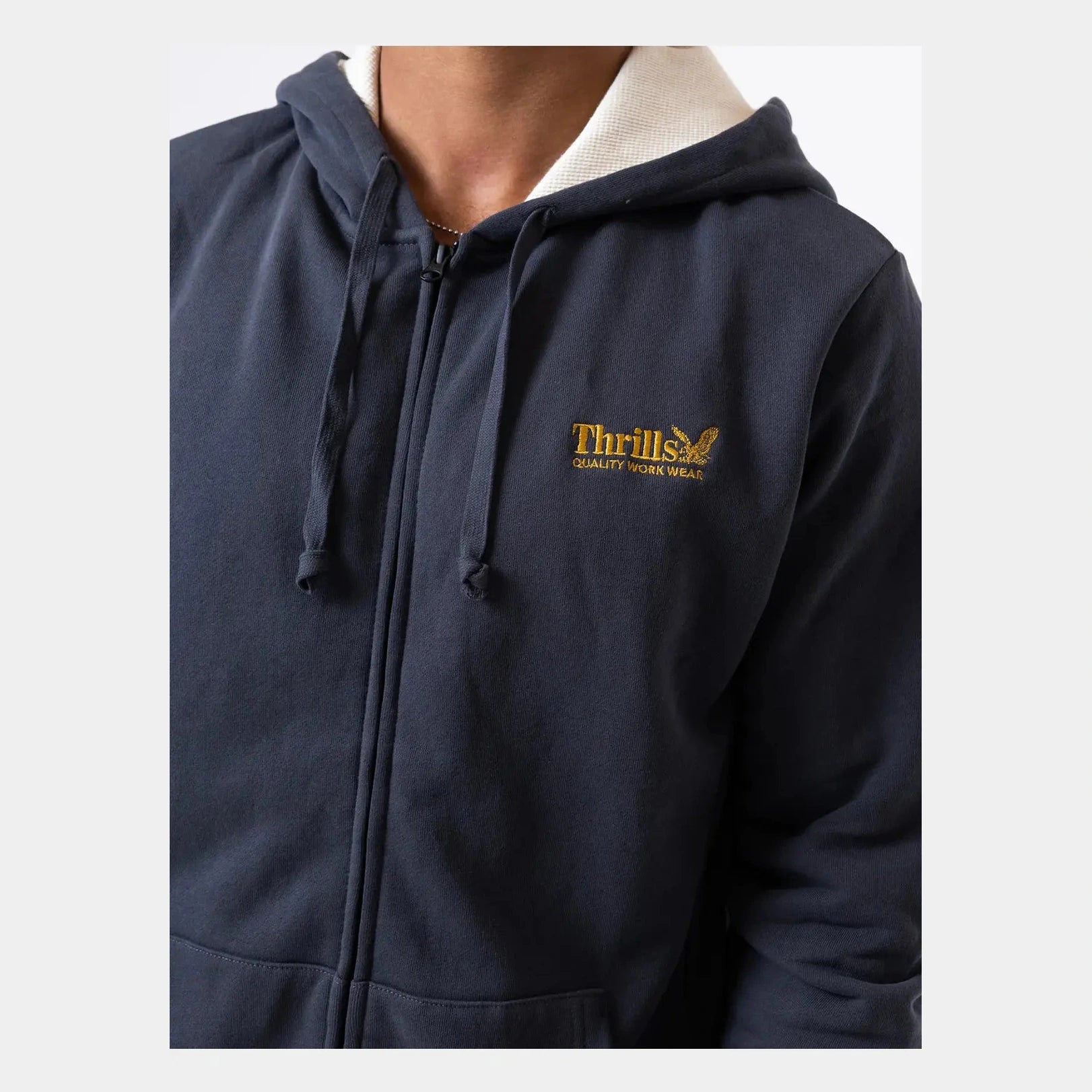 THRILLS Union zip hood - Dark charcoal