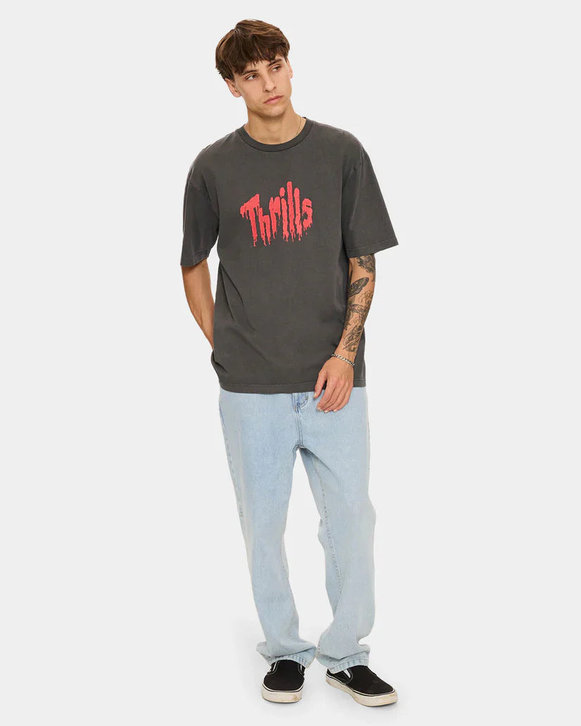 THRILLS Once Bitten Twice Shy Oversize Fit Tee - Merch Black