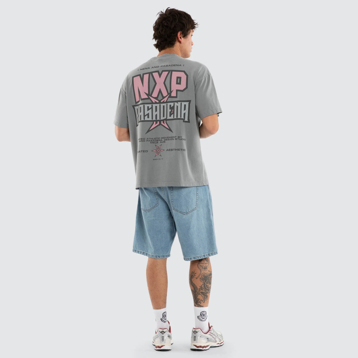 Nena and Pasadena - Outrider Raptor Tee - Pigment Ultimate Grey