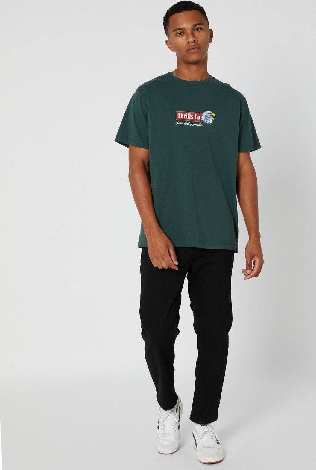 Thrills bones denim jean - black rinse