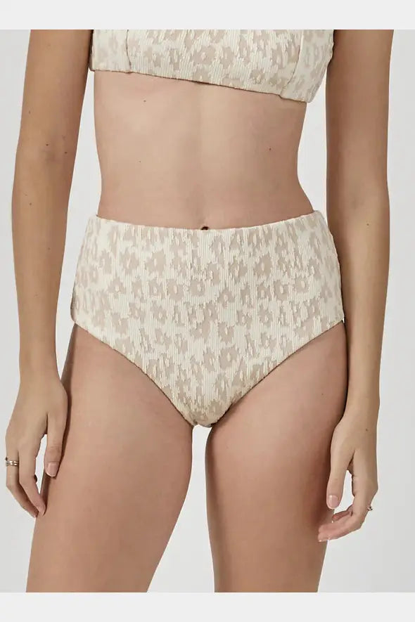 Thrills glitch high waist bikini bottom - sunlight