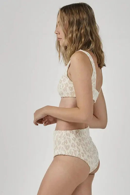Thrills glitch high waist bikini bottom - sunlight