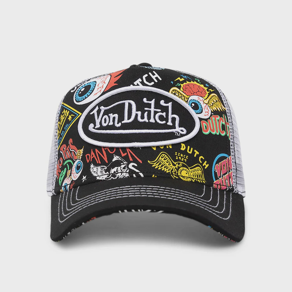 Von Dutch Black Jax Psycho Trucker Hat