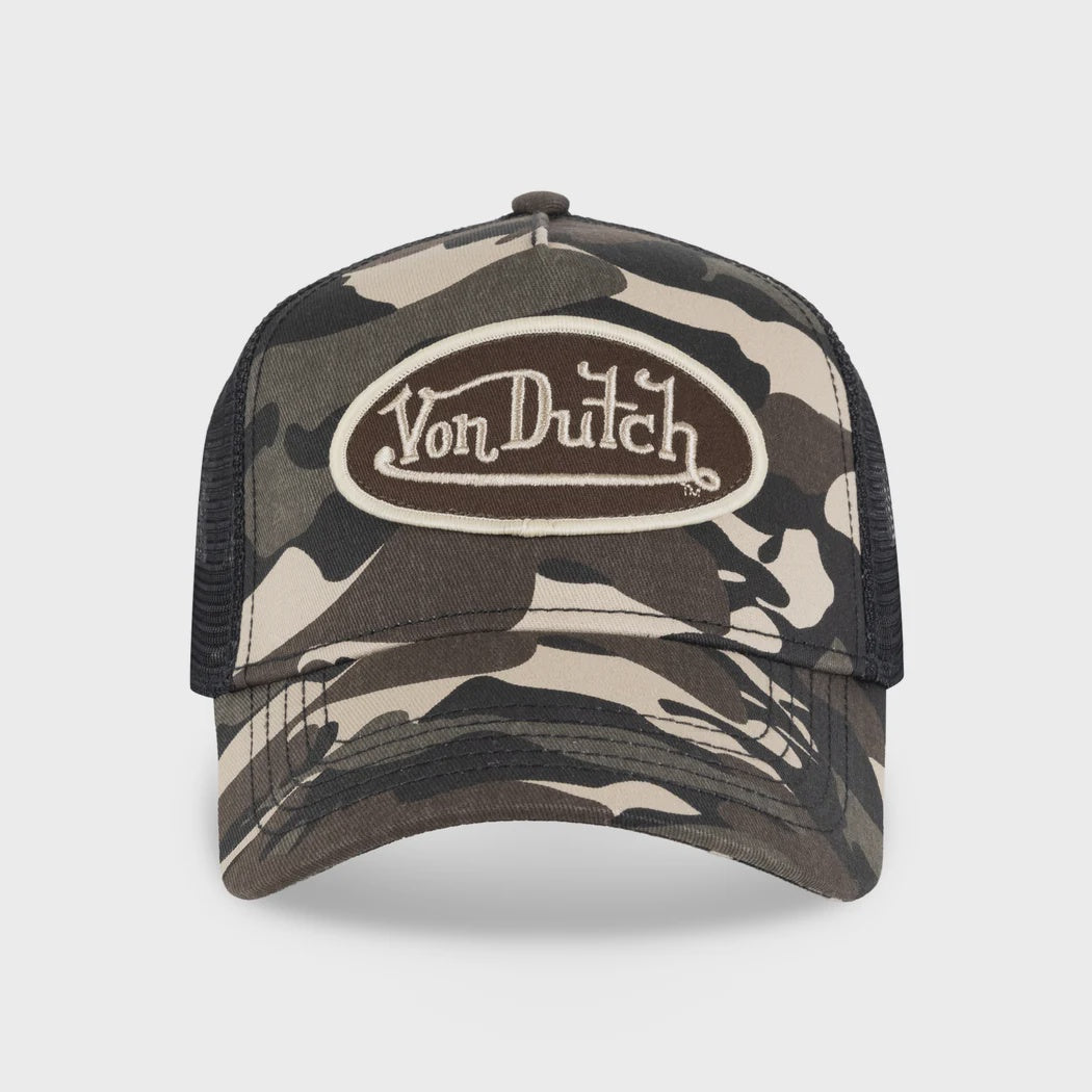 Von Dutch Camo Trucker Cap BROWN