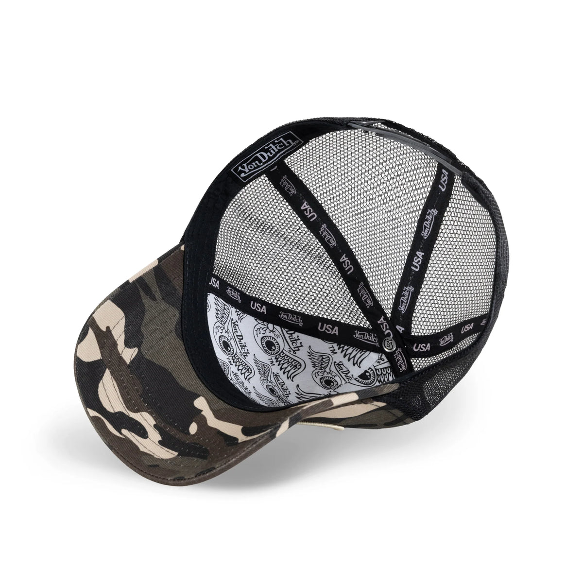 Von Dutch Camo Trucker Cap BROWN