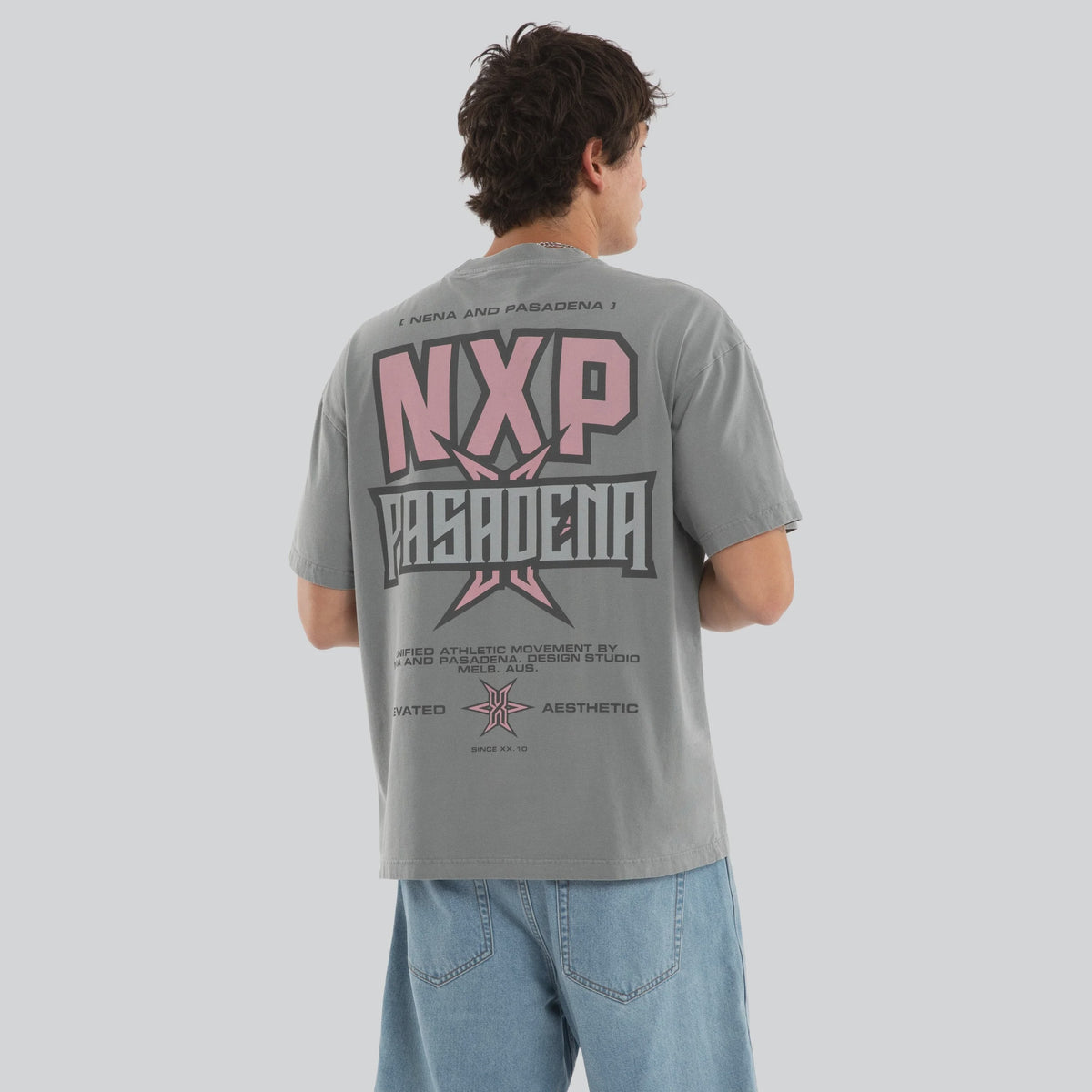 Nena and Pasadena - Outrider Raptor Tee - Pigment Ultimate Grey