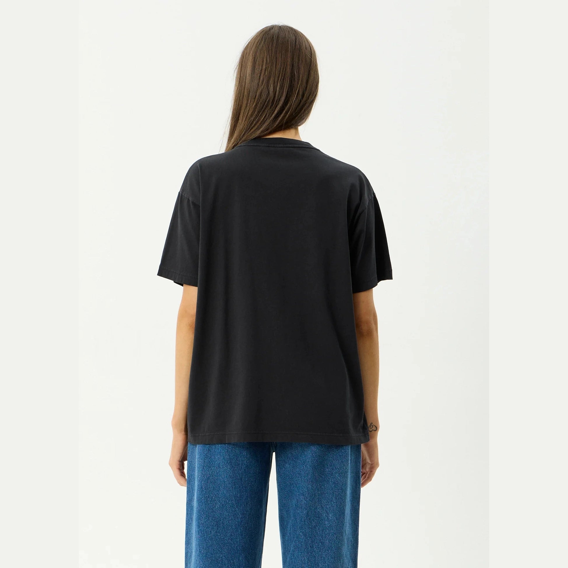 AFENDS Sea Siren Oversized Tee - Stone Black
