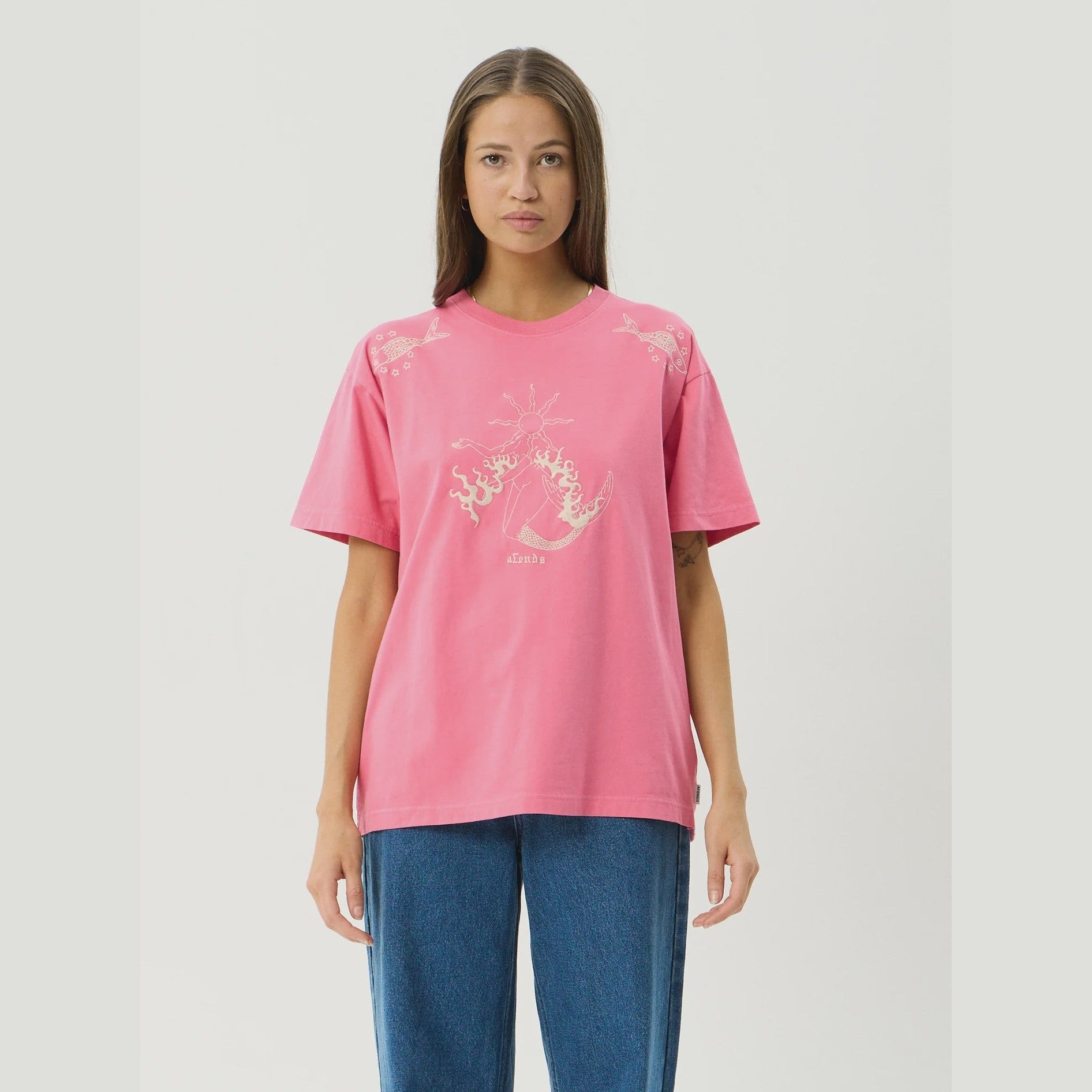 AFENDS Sea Siren Oversized - Washed Raspberry