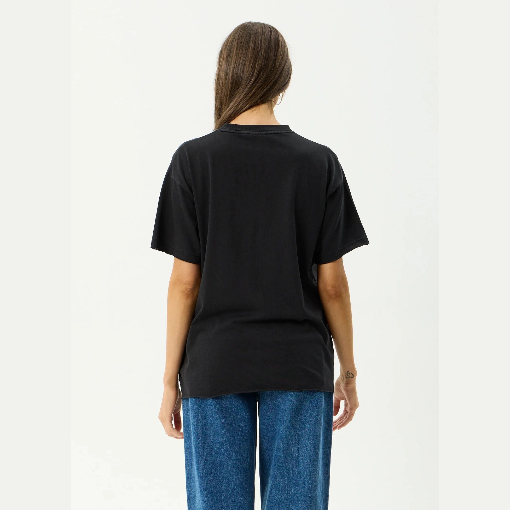 AFENDS Single N Thorny Oversized Tee - Stone Black