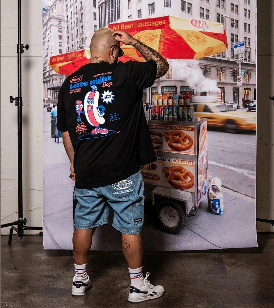 WNDRR Hot dog box fit tee - Black