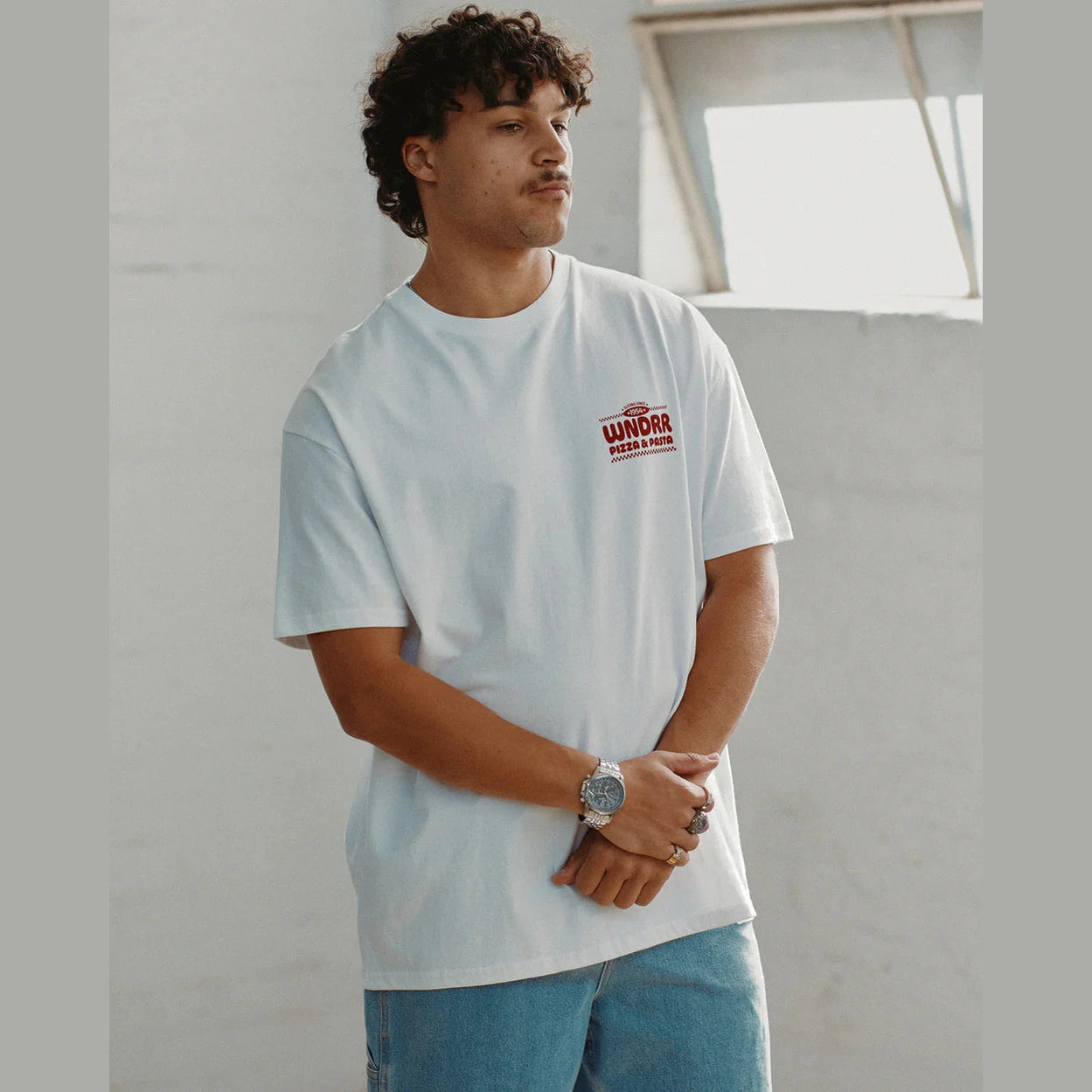 WNDRR Slicing since box fit tee - White