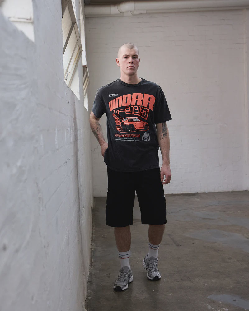 WNDRR Torque box fit tee - Washed black