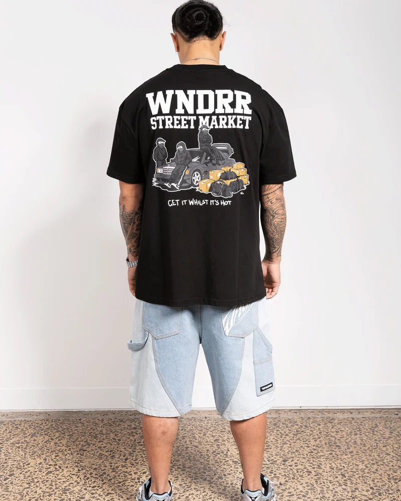 WNDRR Street market box fit tee - Black