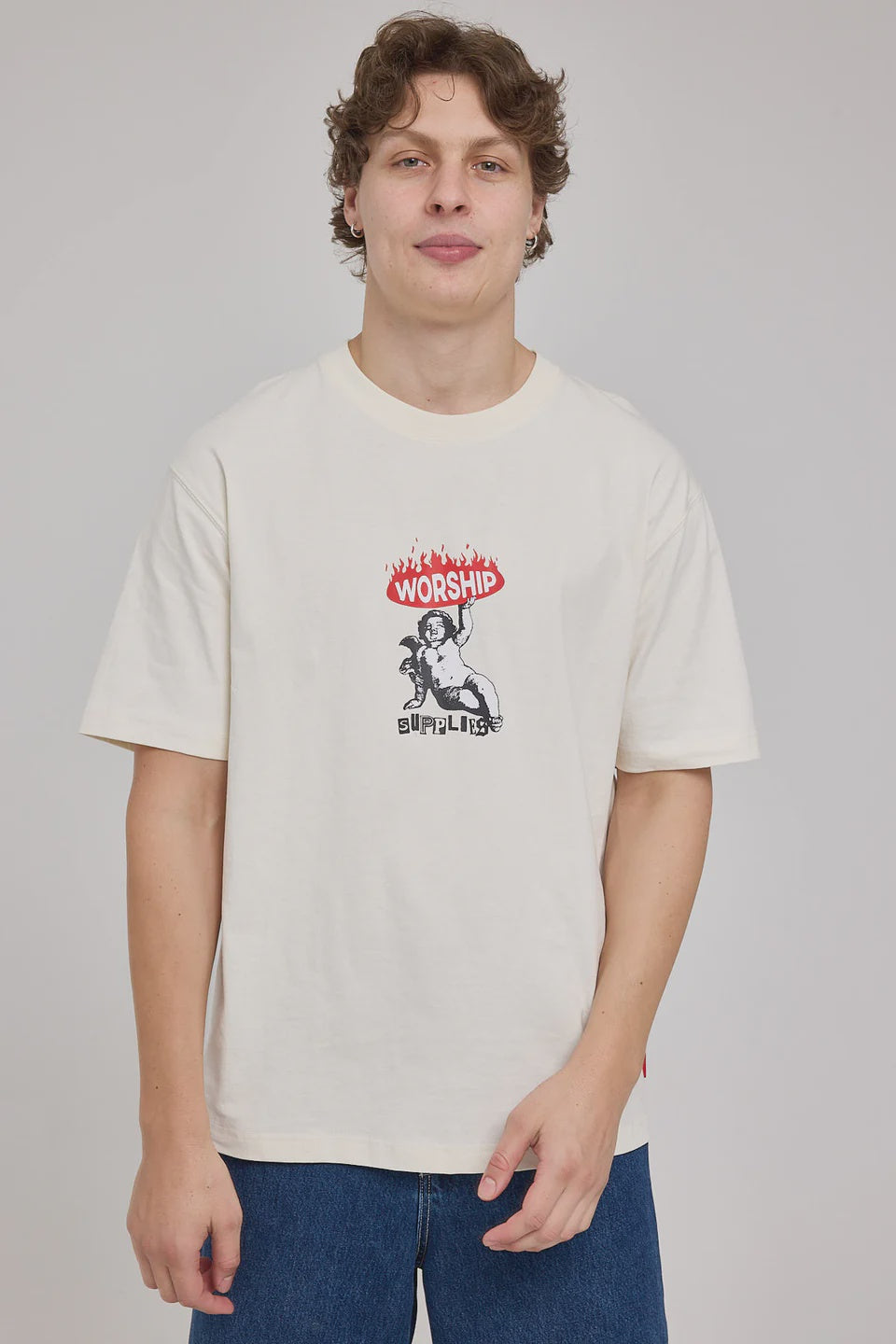 WORSHIP Hold up tee - Bone