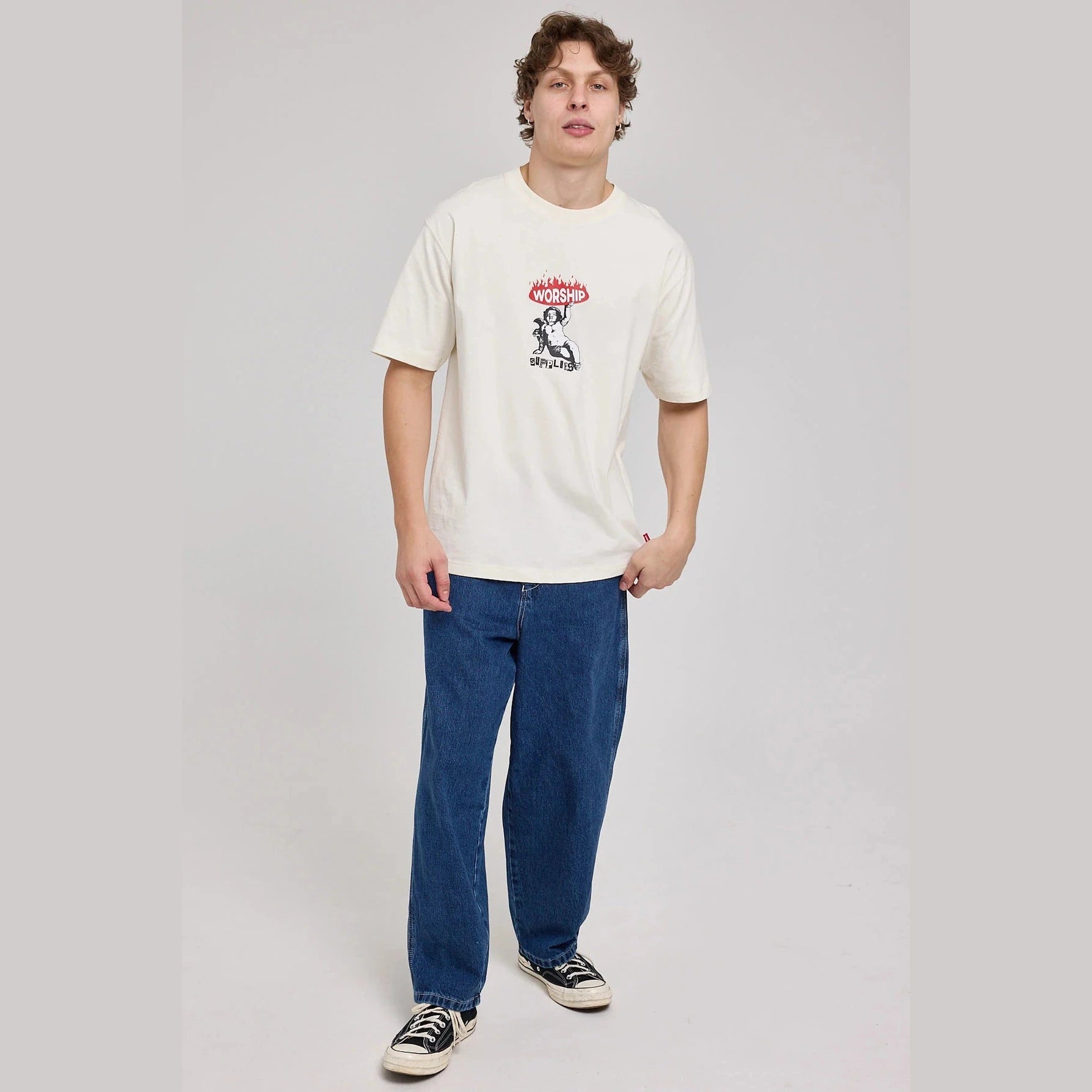 WORSHIP Hold up tee - Bone