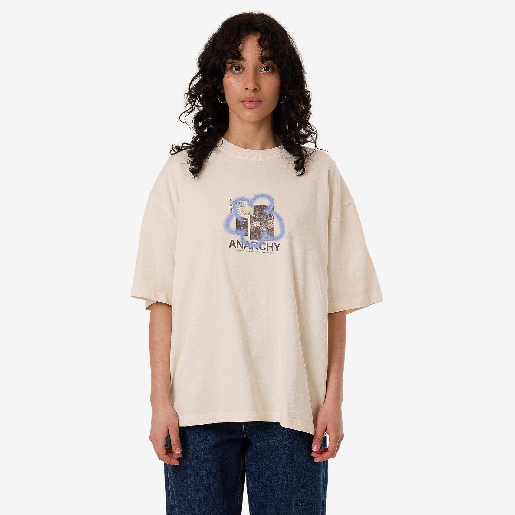 THRILLS james adams anarchy oversized tee - heritage white